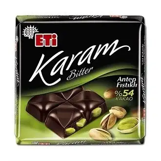 Eti Karam Bitter %54 Kakaolu Antep Fıstıklı 60 Gr