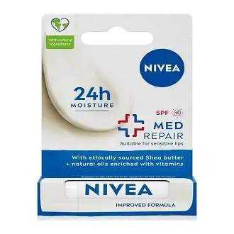 Nivea Med Repair SPF 15 Dudak Bakım Kremi 4.8 Gr