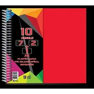 U-Deep Spiralli Pp. Kapak Ayraçlı Defter 7+3 250Yp 3997