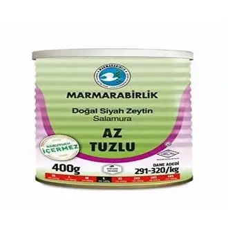 Marmarabirlik Az Tuzlu Salamura Siyah Zeytin  Teneke 400 G
