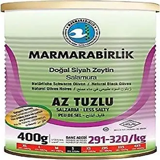 Marmarabirlik Az Tuzlu Siyah Zeytin (291-230) S 400 Gr