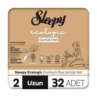 Sleepy Ecologic Premium Plus Boy 2 Günlük Ped Uzun 32 li