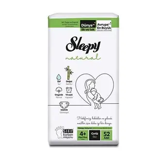 Sleepy Natural Bebek Bezi 2 Li Jumbu 4 Maxsi 52 Li