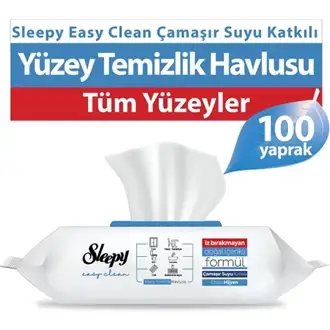 Sleepy Easy Clean Yüzey Temizlik Havlusu Çamaşır Sulu 100 Yaprak