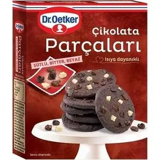 Dr.Oetker Sütlü-Bitter-Beyaz Damla Çikolata Parçaları 70 gr