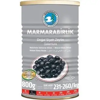 Marmarabirlik Hiper Az Tuzlu Siyah Zeytin (231-260) L 800 G