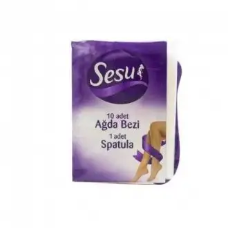 Sesu Ağda Bezi 10 Adet + Spatula