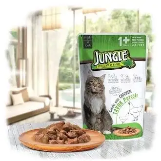 Jungle Pouch Kedi Tavuklu Jelli Yaş Mama 100 G