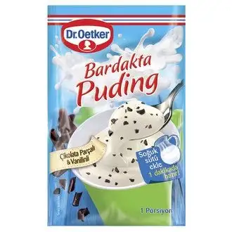 Dr.Oetker Bardakta Puding Çikolata Parçalı-Vanilin 32 gr