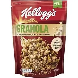 Kelloggs Granola Beyaz Çikolata Antepfıstıklı 300 Gr