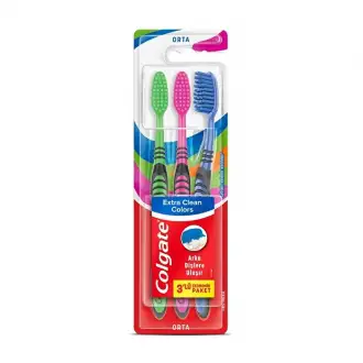 Colgate Extra Clean Colors Diş Fırçası 2+1