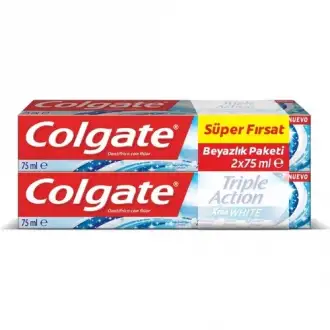 Colgate Triple Action Extra White Diş Macunu 2x75 ml
