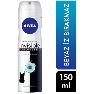 Nivea Deo Sprey İnvisible Black&White Fresh Kadın 150 ml