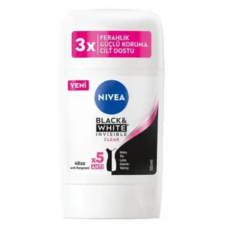Nivea Deo Stick İnvisible Black&White Clear Kadın 50 ml