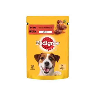 Pedigree Pouch Sığır Etli ve Tavuklu Yetişkin Köpek Konservesi 100 Gr
