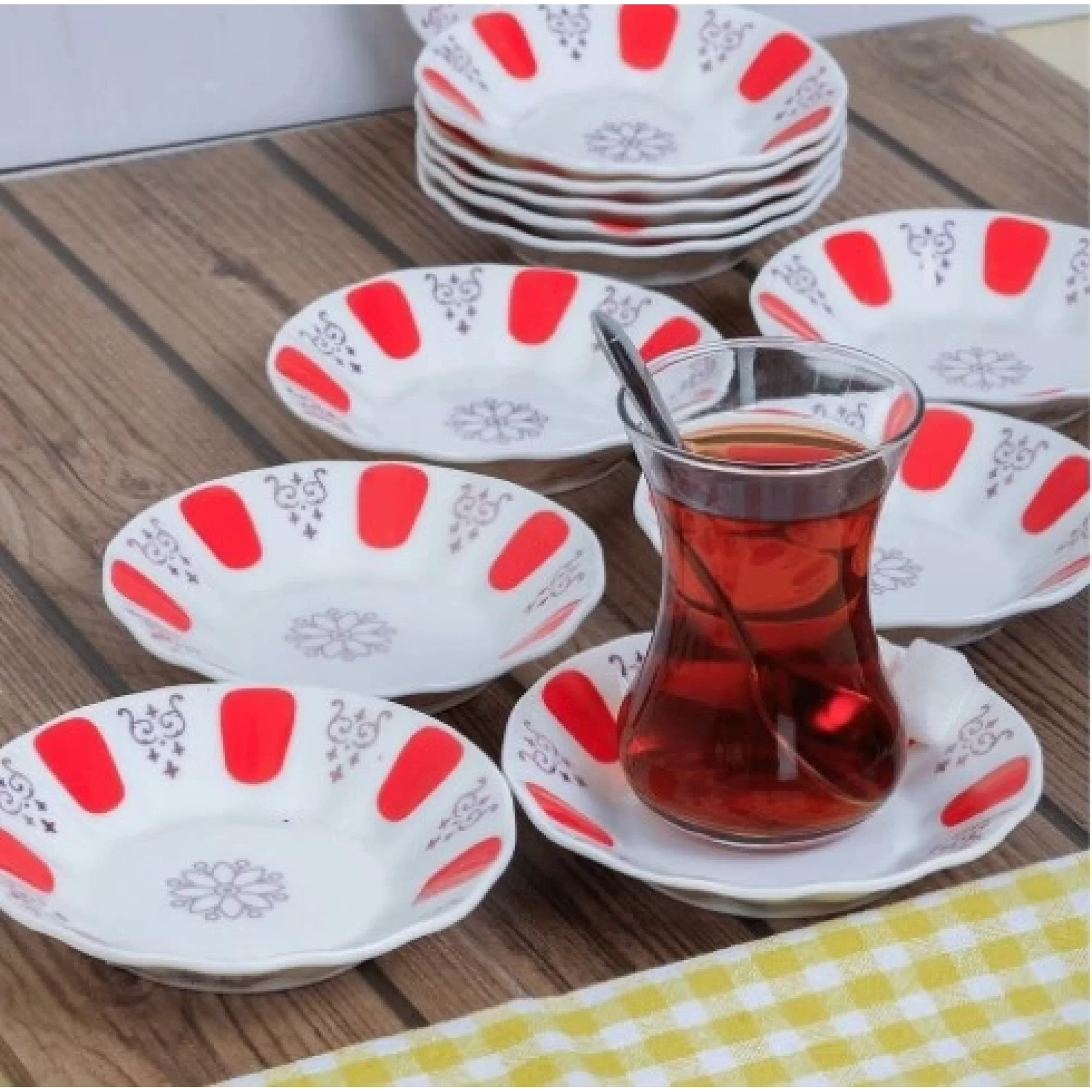 Çalkan CLKN 2198 Çay Tabağı Porselen 12li