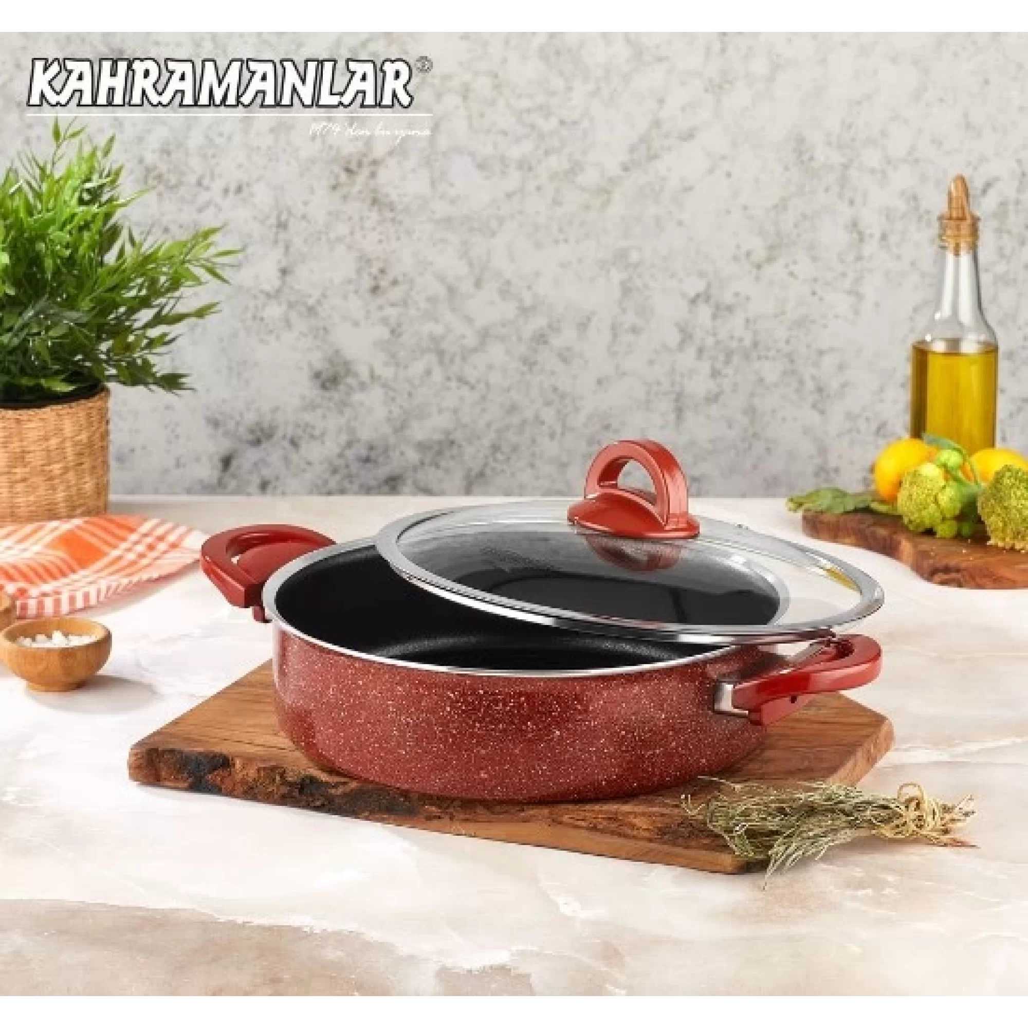 Kahraman KAH 3152 Tencere Basık Kiremit 30 Cm