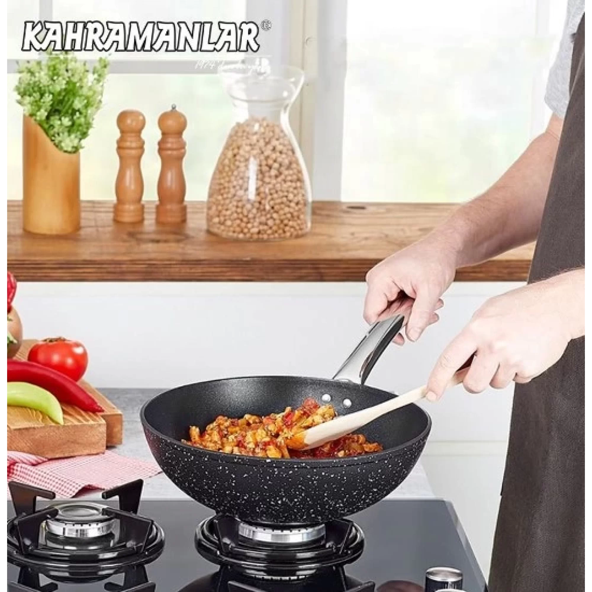 Kahraman KAH 3171 Titanyum Wok Tava 28 Cm