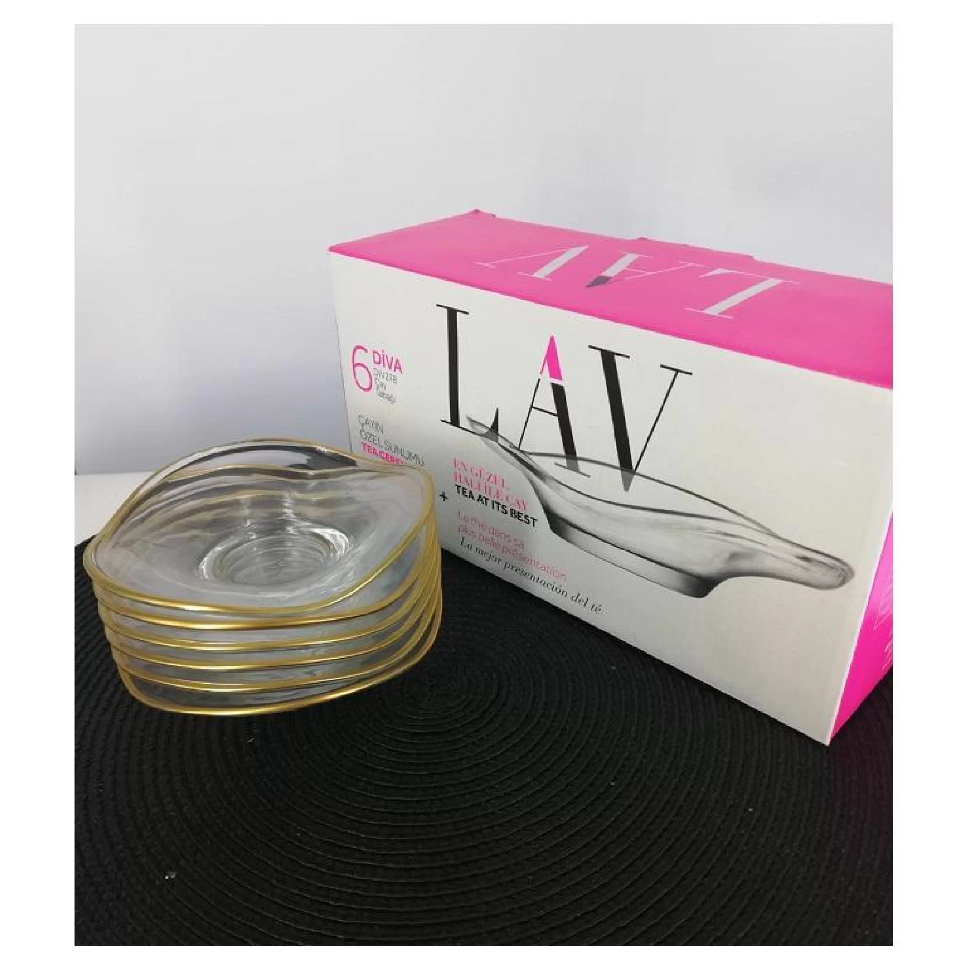 Lav DİV 278/OG  Çay Tabağı Diva Opak Gold 6Lı