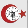 Aypaş AYP 134-6 Duvar Saati Galaxy Ay Yıldız Tuğra