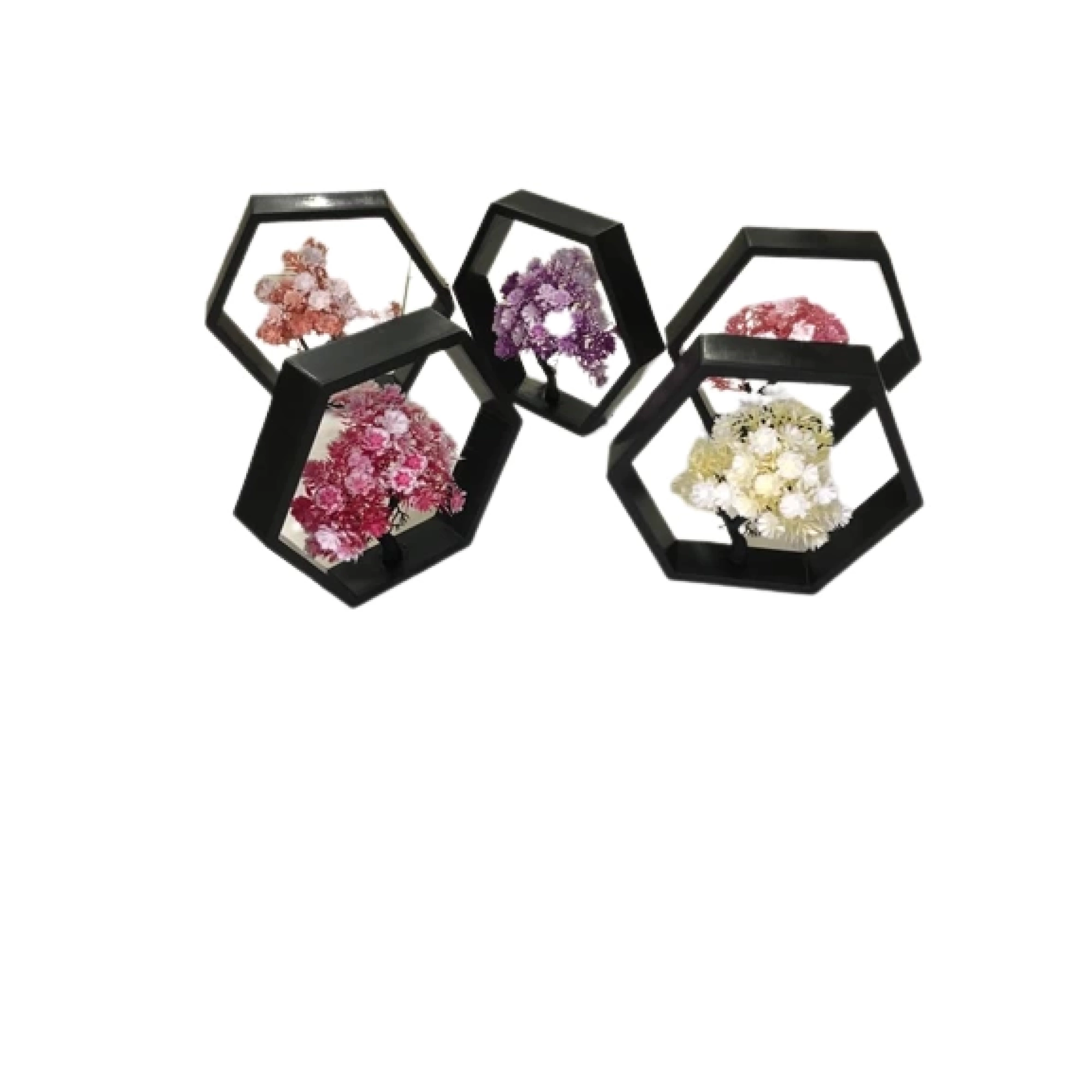 Gelincik Dekor GLN 682A Çiçek Büyük Altıgen Bonsai Ağaç