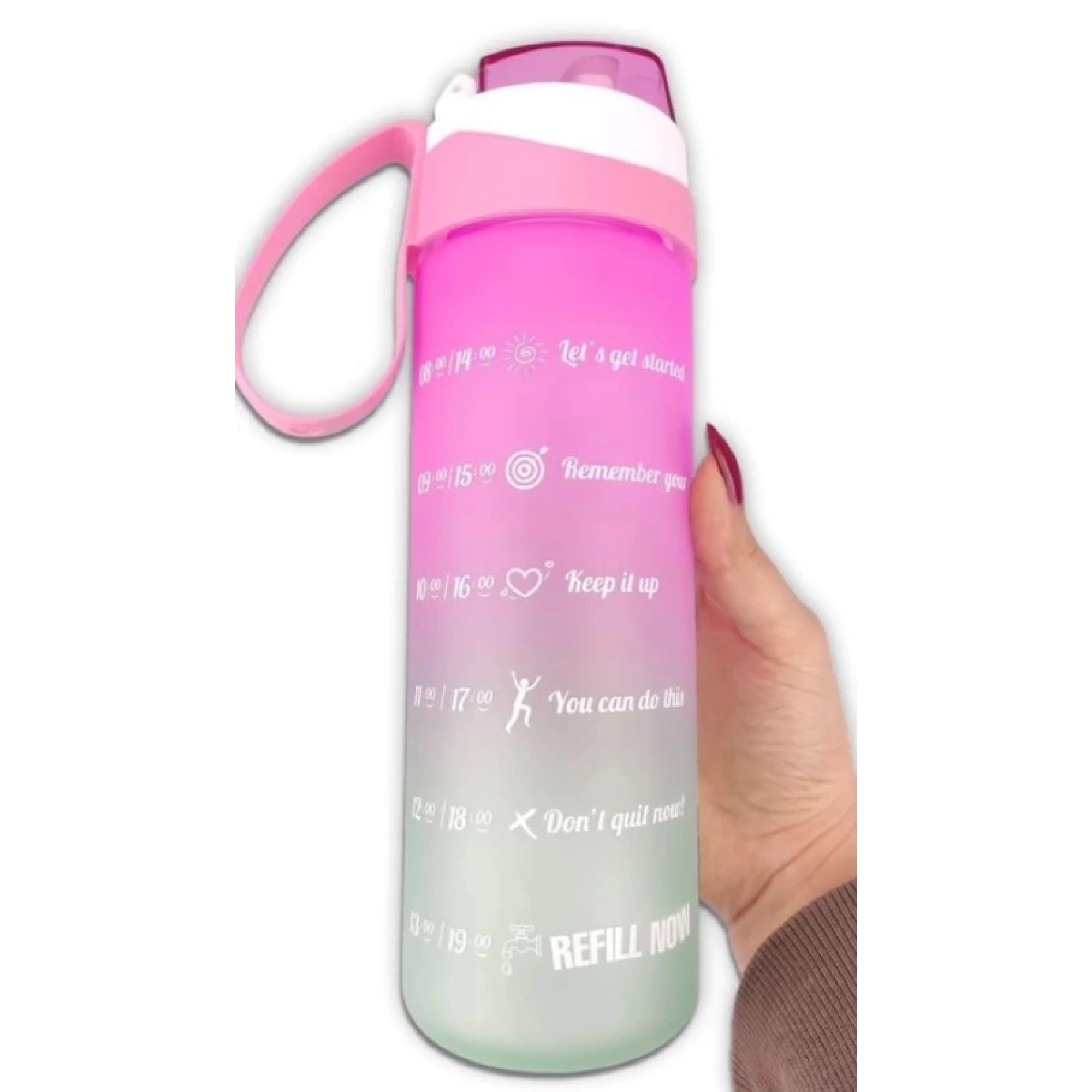 Herevin HRV 646-161 Matara Mika Çift Renkli Ölçü Baskılı Pembe 1 LT