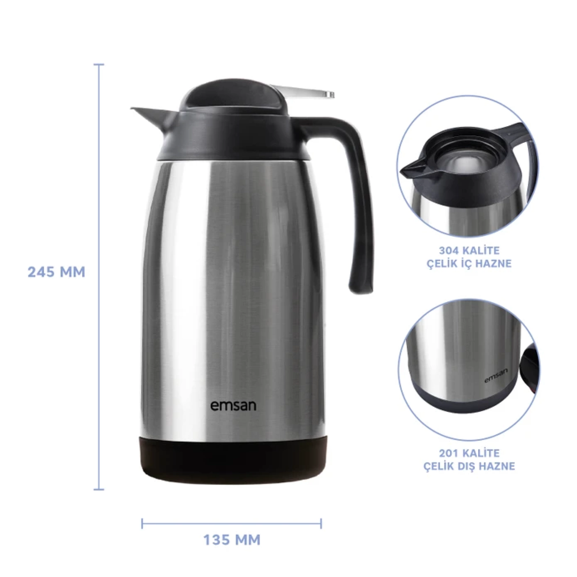 TERMOS NEW VEGA INOX 1,5 LT.