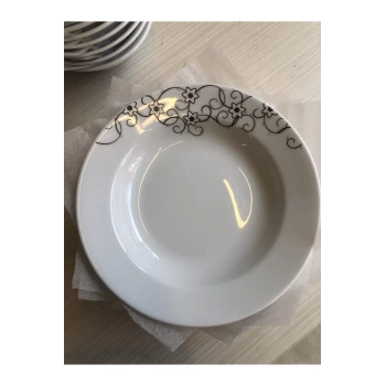Güral GÜR 2442/19 Çukur Tabak Porselen Çiçek Desen 19Cm