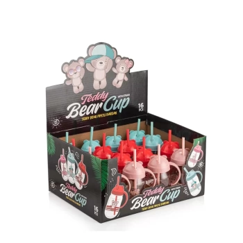 Lüx Plastik LÜX C-374 Bardak Pipetli Teddy Bear 370cc