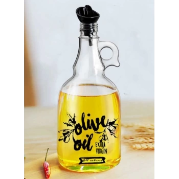 Herevin HRV 041-075 Yağlık-Damacana Şeffaf Olive Siyah Yazı 1 LT