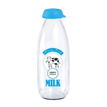 HRV 741-012 Süt Şişesi Desenli Mavi 1LT