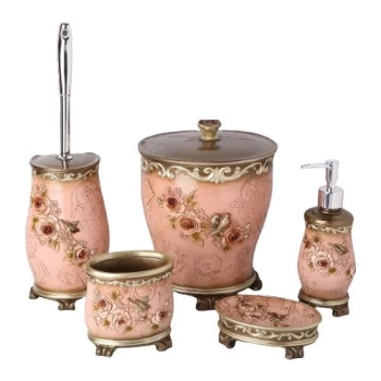 Çerçi CRC FS04 Pembe Banyo Seti 5li 