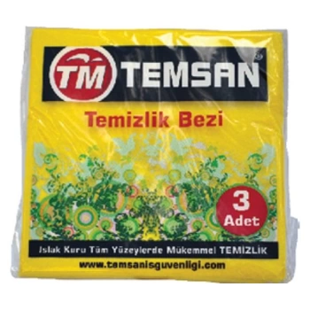 Temsan TMS 050 Temizlik Bezi Sarı 3 LÜ