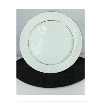GÜR SF25 Güral Porselen  Servis Tabağı Düz 25 Cm 12li