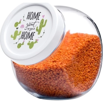 Paşabahçe 80002/2 Bella Kavanoz Kapaklı Home Sweet Home Cactus