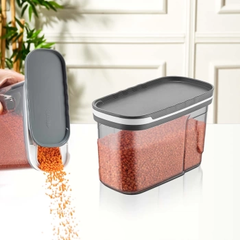 Demet Plastik DMT 0759 Erzak Kabı Sürgülü Kapak 1,25 LT.
