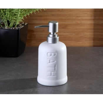 Gönül GNL G3080 Sıvı Sabunluk Stoneware Beyaz