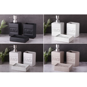 Gönül GNL G3085 Banyo Seti Stoneware 3Lü