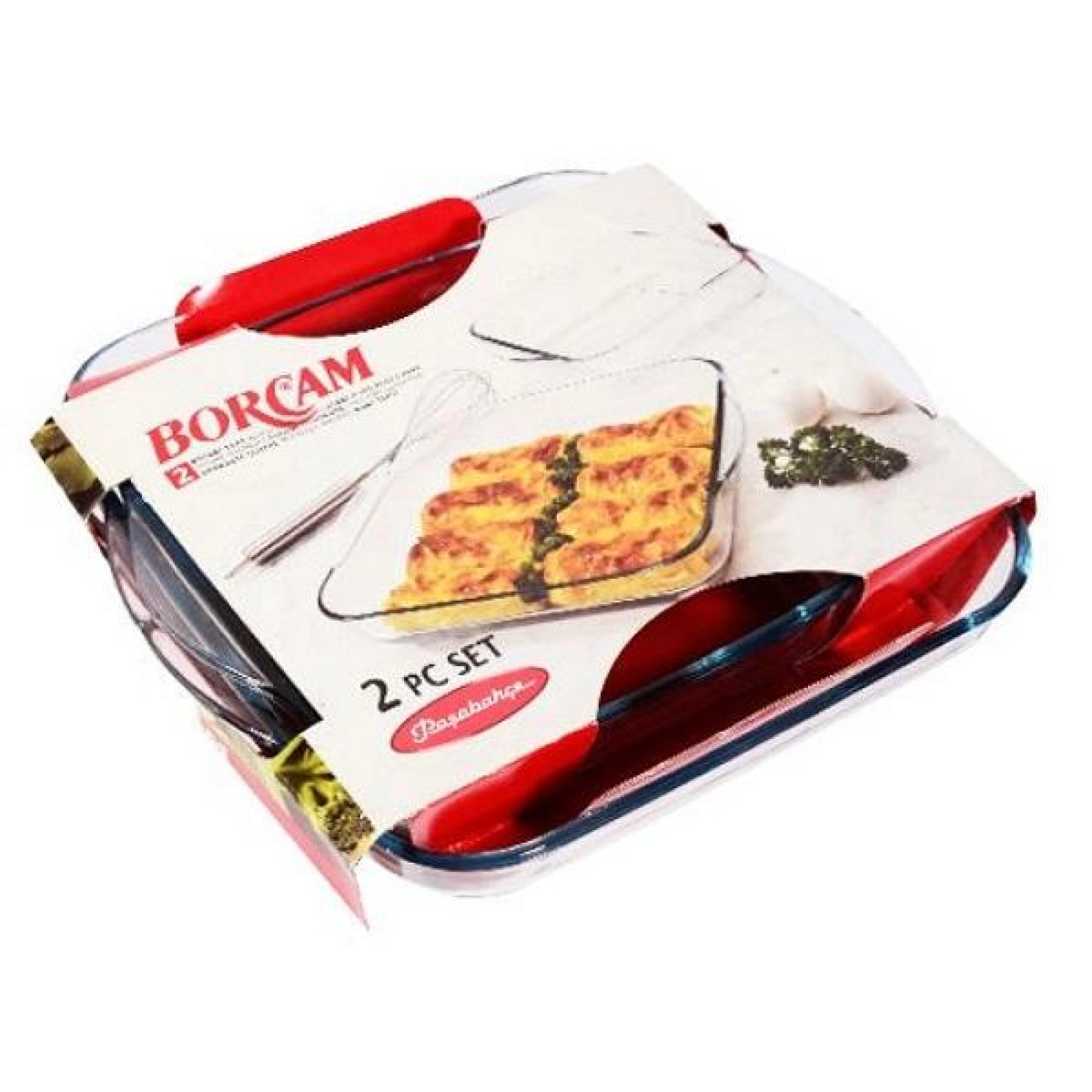 Paşabahçe 159028 Kare Borcam Seti 2 Parça