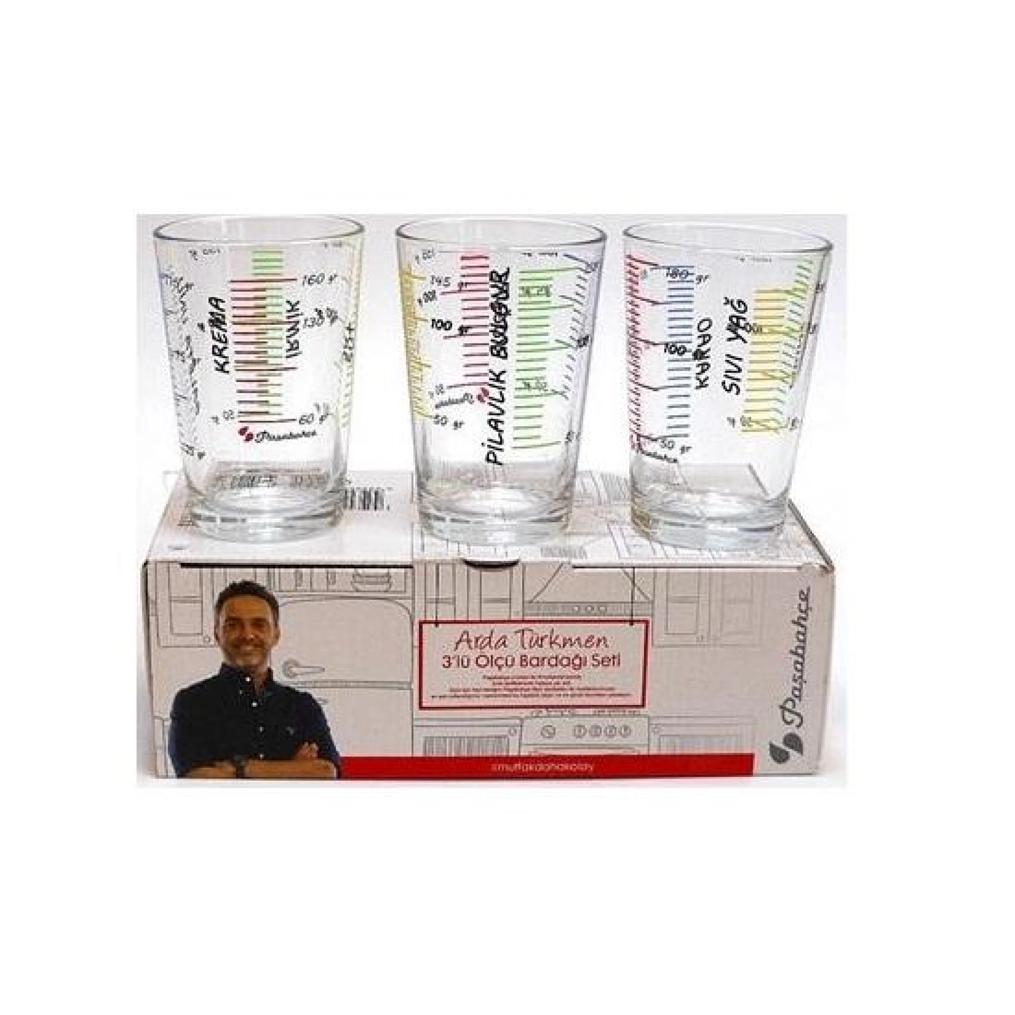 Paşabahçe 97420 Arda Türkmen Ölçü Bardağı Seti