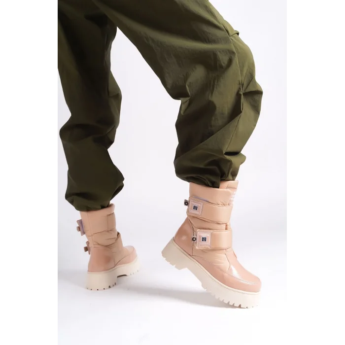 ELISA Cırt Cırtlı  Paraşüt Kumaş Rugan Kadın Bot TT - Ten