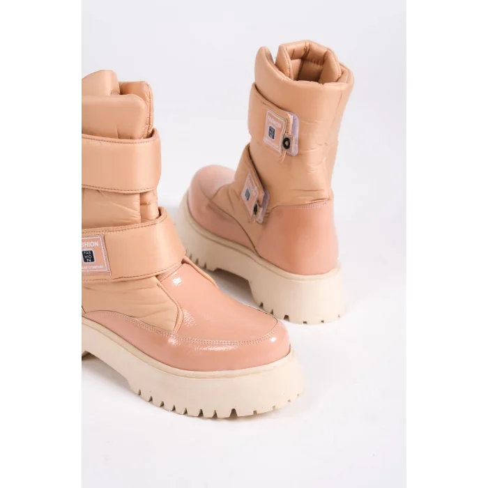 ELISA Cırt Cırtlı  Paraşüt Kumaş Rugan Kadın Bot TT - Ten