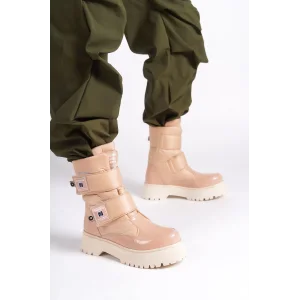 ELISA Cırt Cırtlı  Paraşüt Kumaş Rugan Kadın Bot TT - Ten