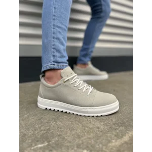 JY152 Cool Bağcıklı Süet Erkek Günlük Spor Klasik Ayakkabı SBT - Gri