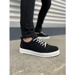 JY152 Cool Bağcıklı Süet Erkek Günlük Spor Klasik Ayakkabı SBT - Siyah