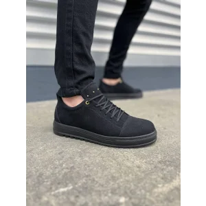 JY152 Cool Bağcıklı Süet Erkek Günlük Spor Klasik Ayakkabı SST - Siyah