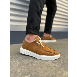 JY170 Tornado Bağcıklı Süet Erkek Günlük Spor Klasik Ayakkabı SBT - Taba