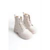 BLOOM Bağcıklı Fermuarlı Ortopedik TabanKadın Bot  KT - Krem