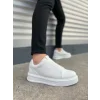 JY007 Alba Bağcıksız Cilt Erkek Günlük Sneaker Ayakkabı CBT Beyaz