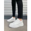 JY007 Alba Bağcıksız Cilt Erkek Günlük Sneaker Ayakkabı CBT Beyaz